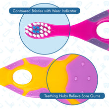 Load image into Gallery viewer, 6 Pack - Baby Toothbrush, 0-2 Years, Soft Bristles, BPA Free | Toddler Toothbrush, Infant Toothbrush, Training Toothbrush, Includes Free Toothbrush Holder
