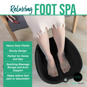 Foot Soaking Bath Basin – Large Size for Soaking Feet | Pedicure and Massager Tub for At Home Spa Treatment | Callus, Fungus, Dead Skin Remover