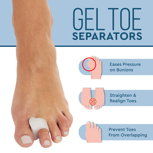 Toe Separators and Spreaders for Bunion - Hammer Toe Straightener