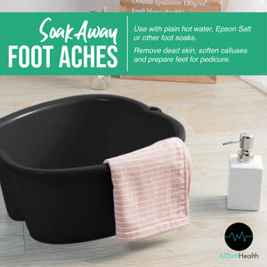 Foot Soaking Bath Basin – Large Size for Soaking Feet | Pedicure and Massager Tub for At Home Spa Treatment | Callus, Fungus, Dead Skin Remover